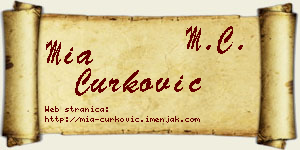 Mia Ćurković vizit kartica
